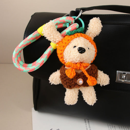 Orange Beanie Sweater Teddy Bear