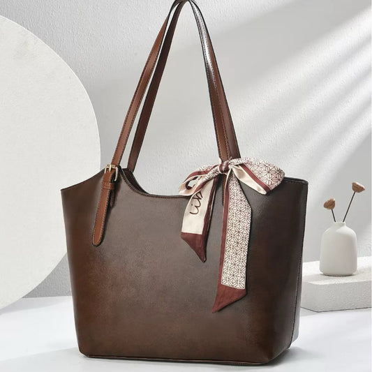 New Vintage-Style Oiled Leather Tote – Minimalist Everyday