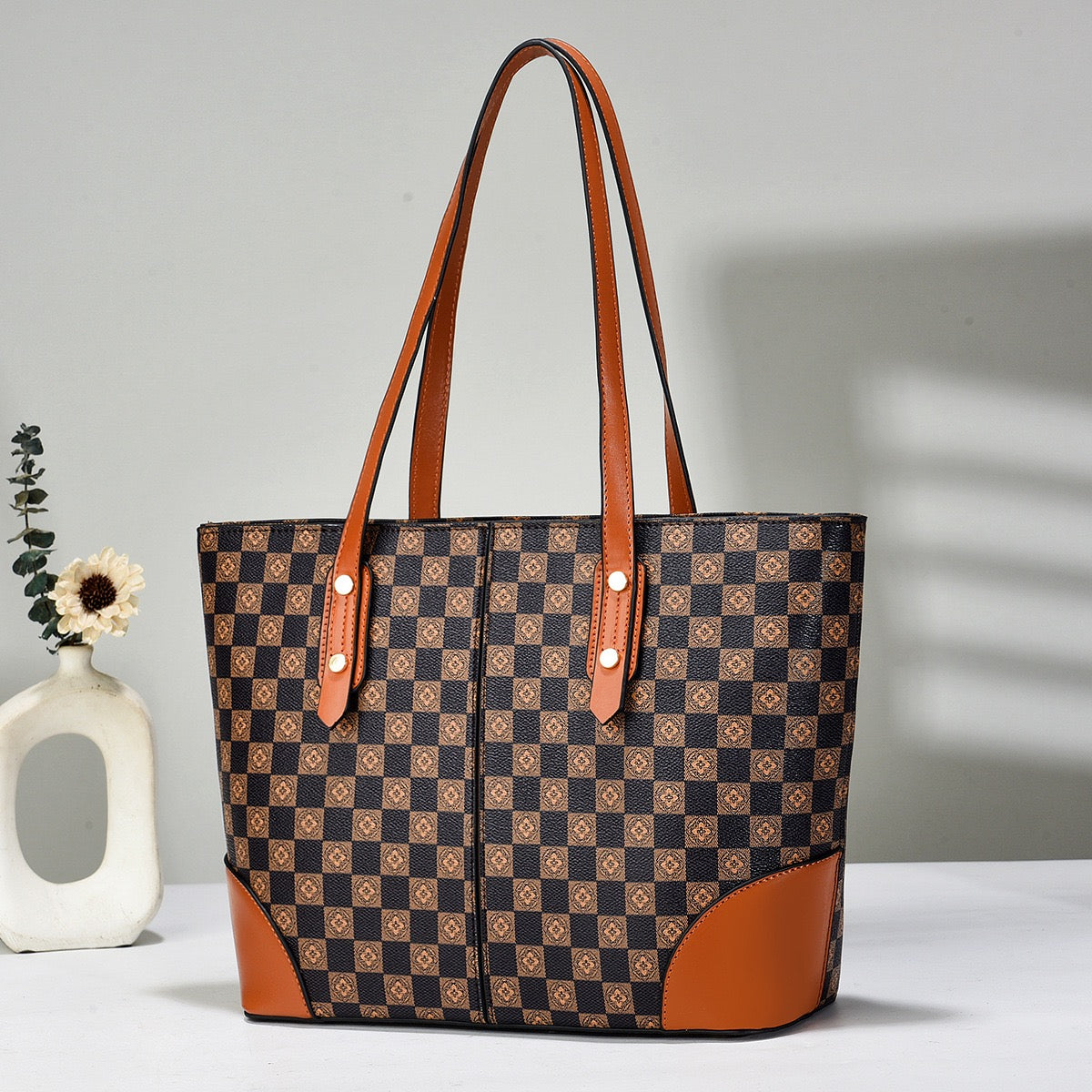 Vintage Pattern Tote Bag – Large HandbagShoulder Bag for Women