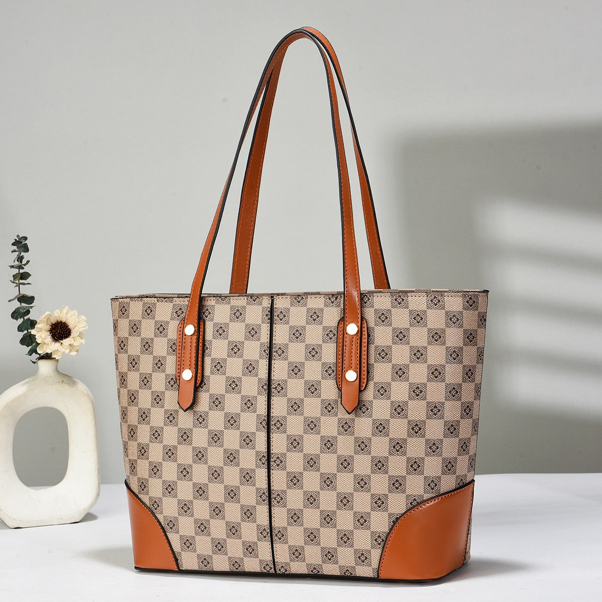 Vintage Pattern Tote Bag – Large HandbagShoulder Bag for Women